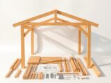 Aufbau eines Holz-Carportbausatzes