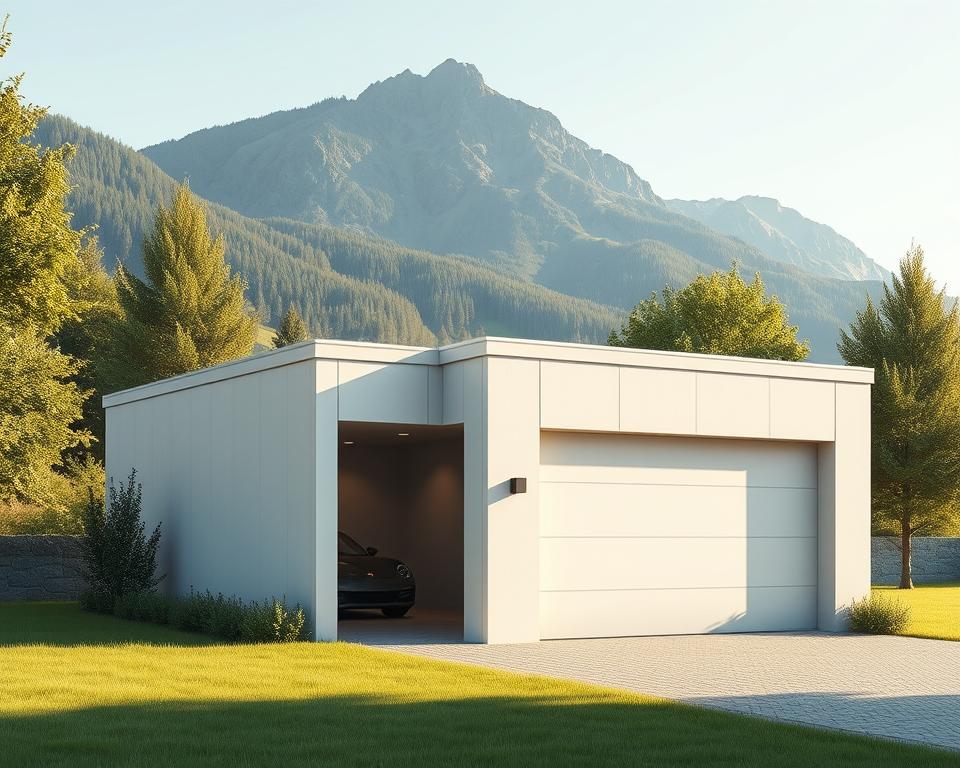 Elegantes Bau Einer Garage Ebenbildnull