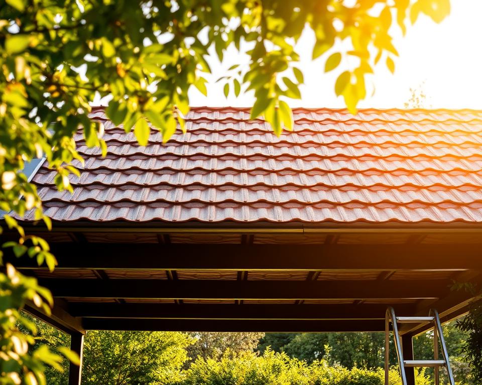 Carport-Dach Wartung und Pflege