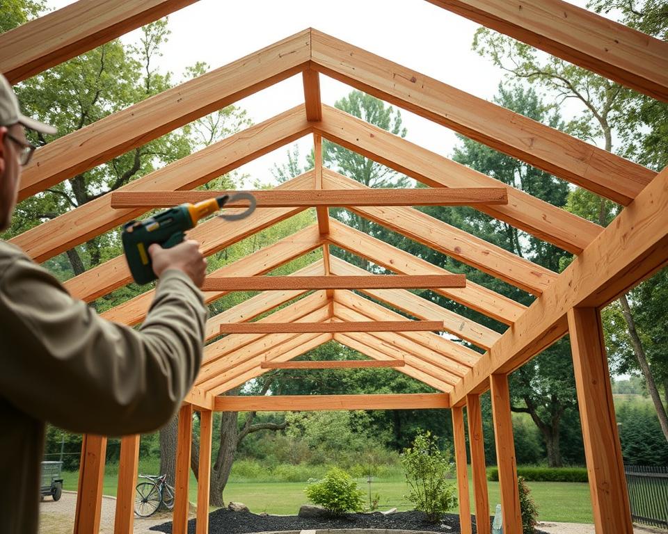 Carport Dachkonstruktion Montage