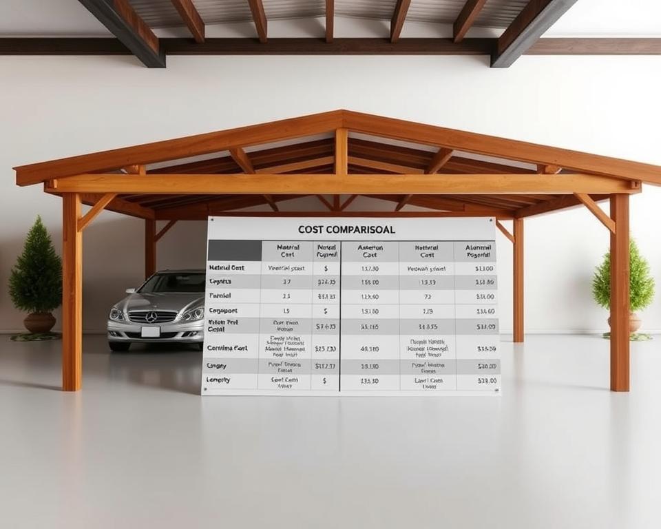 Carport Materialkosten Vergleich
