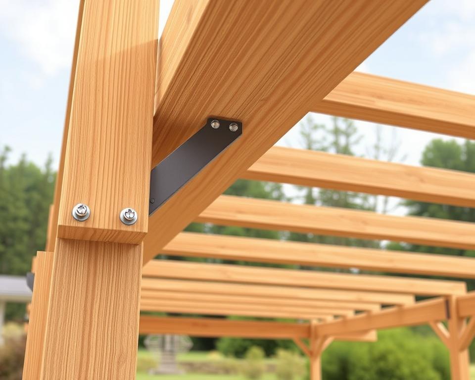 Carport Wandanbindung Konstruktion
