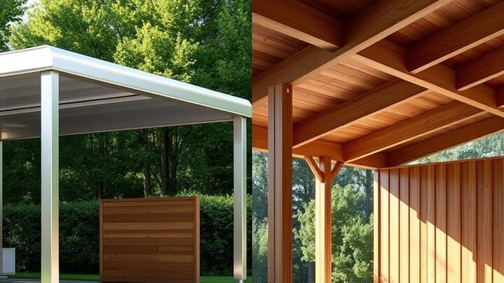 Carport aus Alu oder Holz? – Der große Materialvergleich