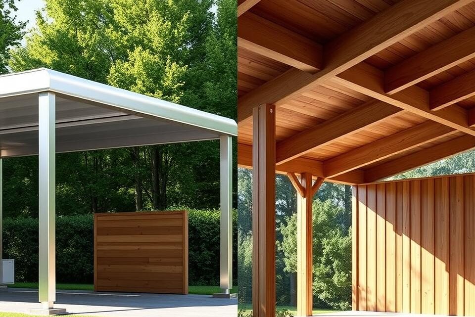 Carport aus Alu oder Holz? – Der große Materialvergleich Carport aus Alu oder Holz? – Der große Materialvergleich