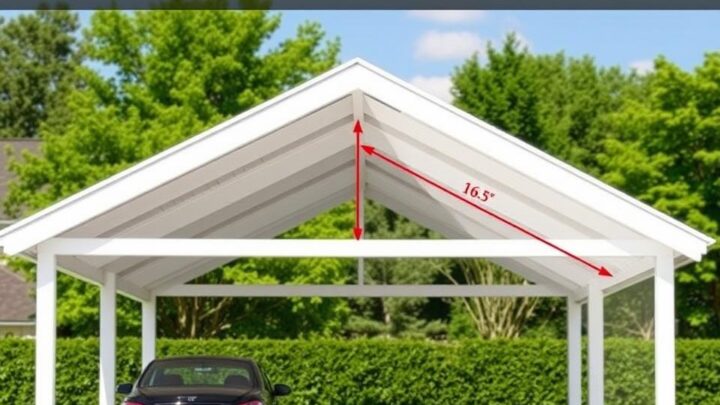 Dachneigung für Carports – Richtige Neigung berechnen