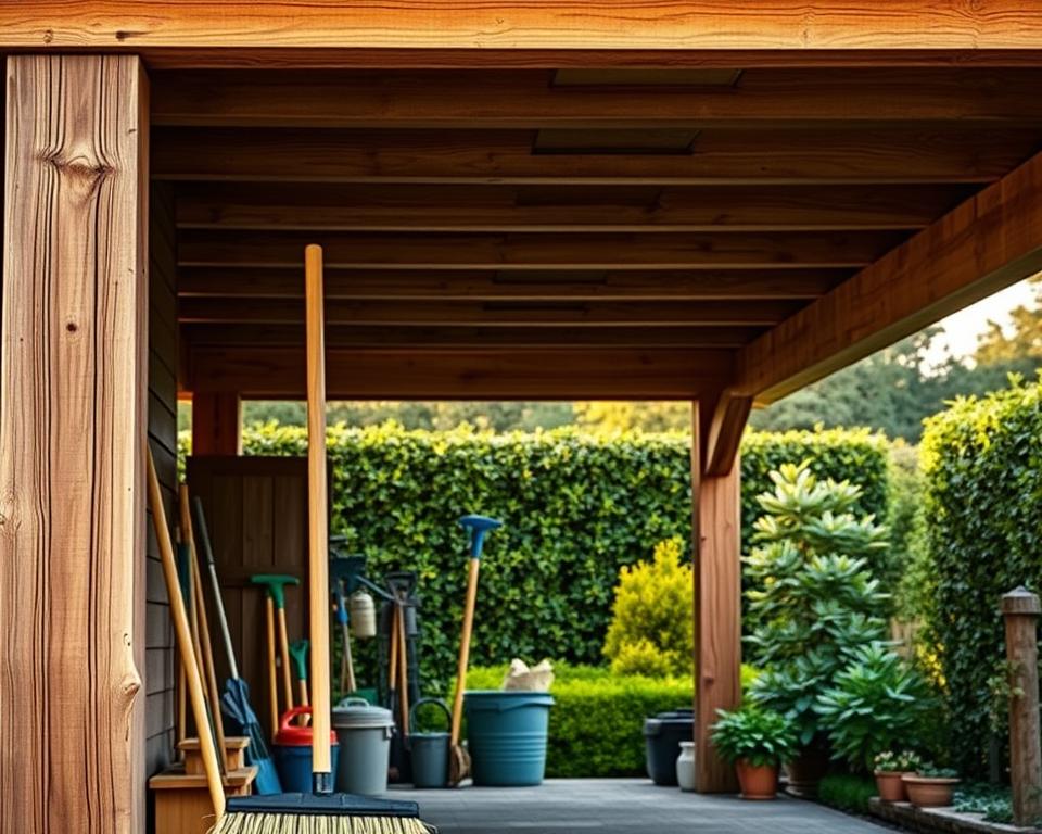 Holzcarport Wartung und Pflege