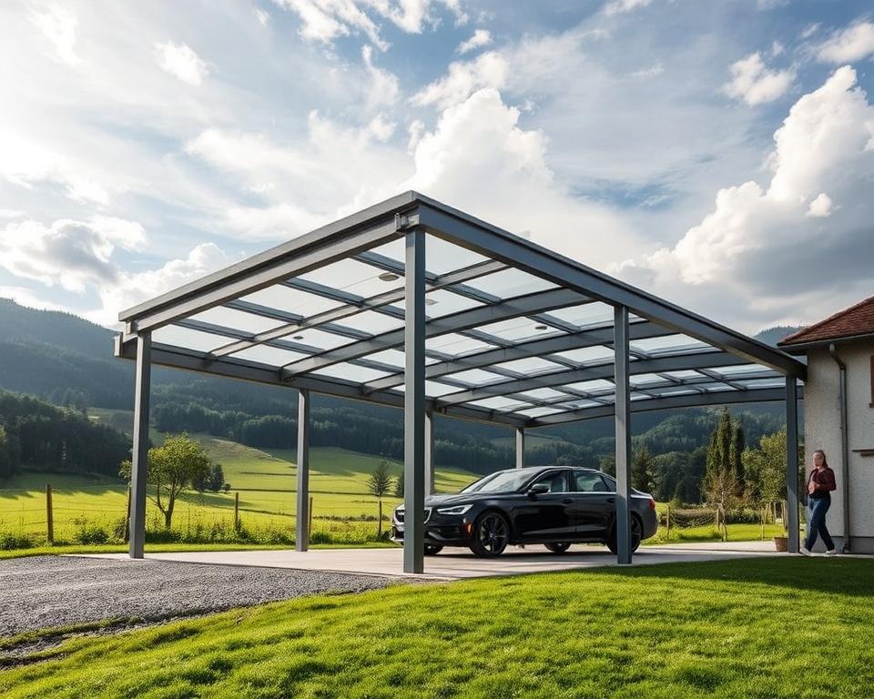 Montage sturmfester Carports Schweiz