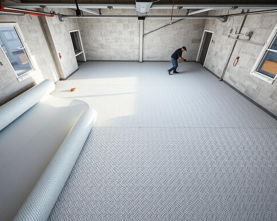 PVC Garagenboden Installation
