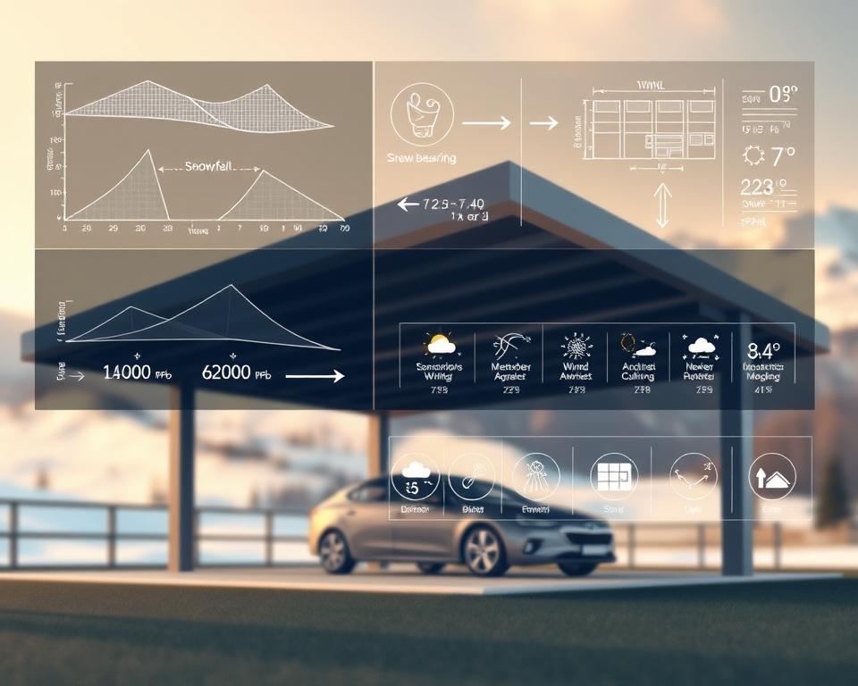 Schneelast Berechnung für Carports
