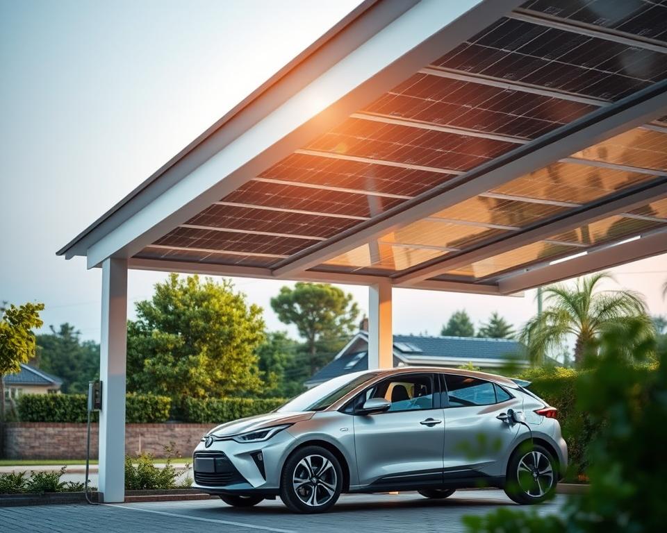 Solarbeleuchtung Carport Photovoltaik