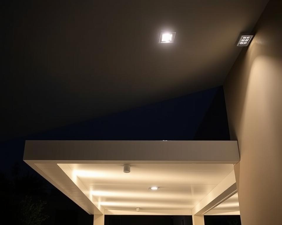 Wetterfeste Beleuchtung für Carports