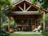 Wie man einen Carpport ins ein Gartenhaus umbaut