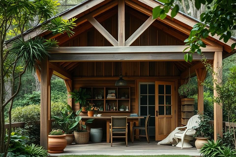 Wie man einen Carpport ins ein Gartenhaus umbaut