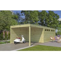 Fjordholz Holzgarage Modell QB-Line 15,30 m² + 300