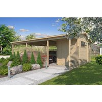 Fjordholz Doppel-Carport mit Abstellraum/Schuppen
