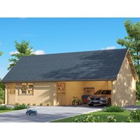Fjordholz Holzgarage mit Carport Modell Claus 70