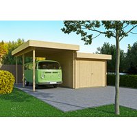 Fjordholz Holzgarage mit Carport Modell Keitum 70